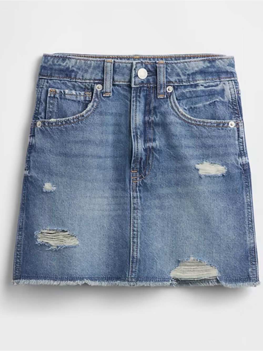 Gap Girls distressed denim skirt size 10 good condition